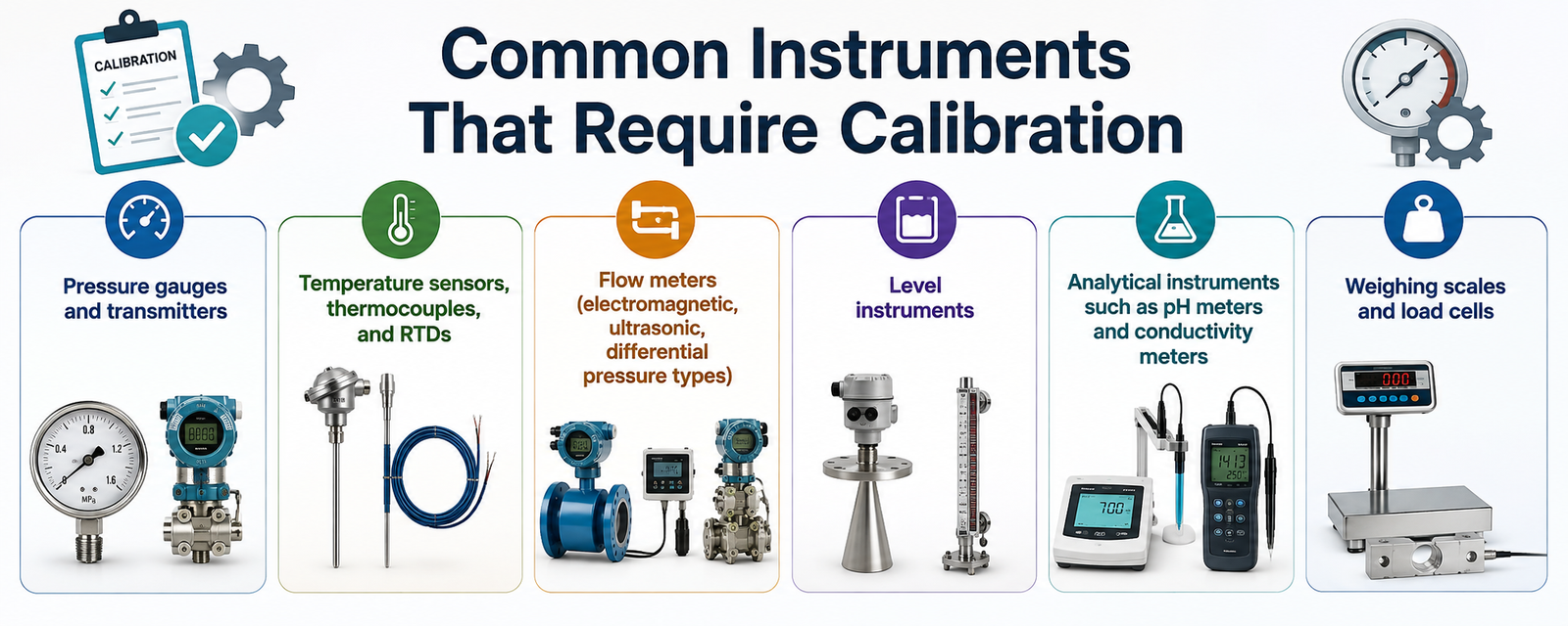 Common Instruments that require calibration 